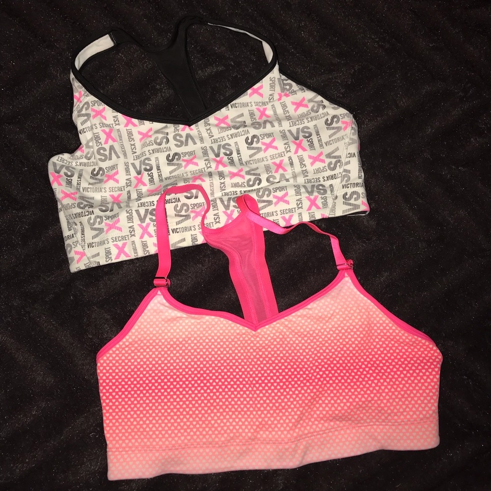 LOT OF 2 The Player VS Racerback Sports Bra sz L